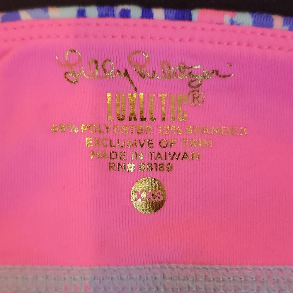Lilly Pulitzer Luxletic Floral Lux Weekender Cabana Cocktail Crop Leggings XXS - Picture 6 of 6
